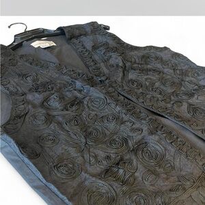 Fundamental Things Boho Black Embroidered Women's Vest